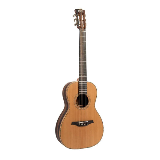Bromo BAR6E Rocky Mountain Series All Solid Parlor Electric Acoustic Guitar with Gig Bag