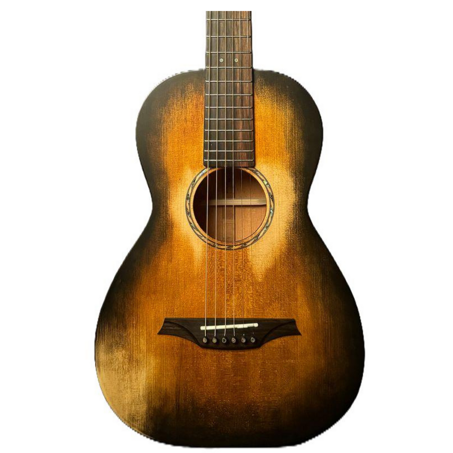 Bromo BAR6HHS Rocky Mountain Series 12th Fret Parlor Acoustic Guitar - All Solid Wood, Retro Vintage Sunburst Finish — view 6