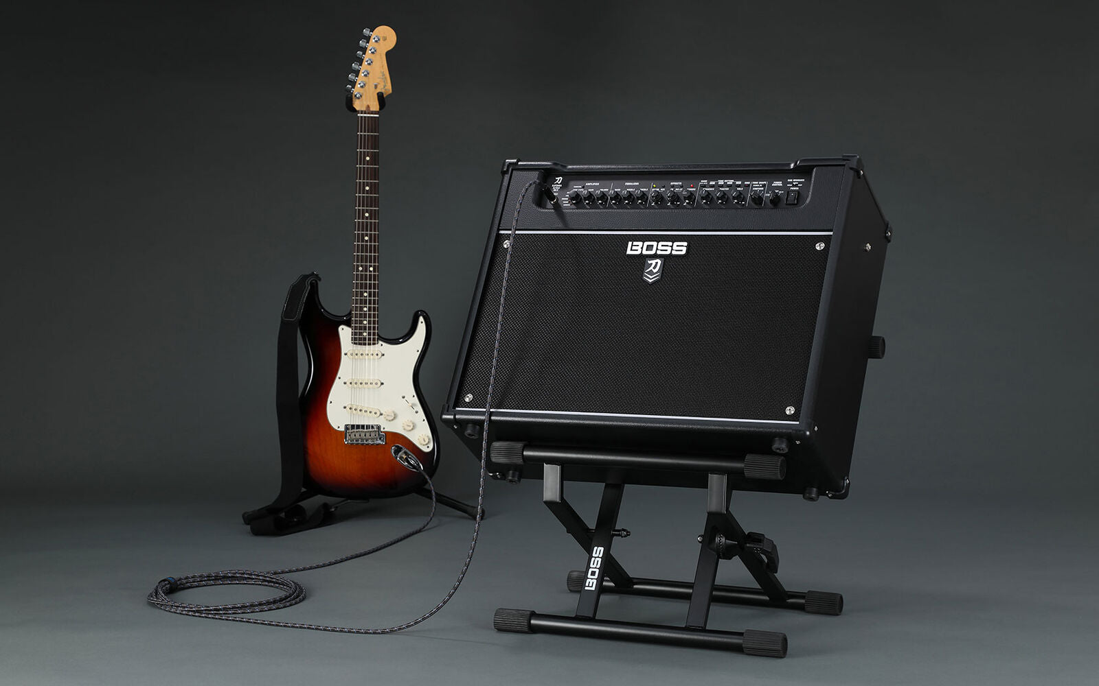 BOSS BAS-1 Adjustable Tilt-Back Amplifier Stand - Heavy-Duty Steel for Combo Guitar Amps, Perfect Sound Projection — view 6