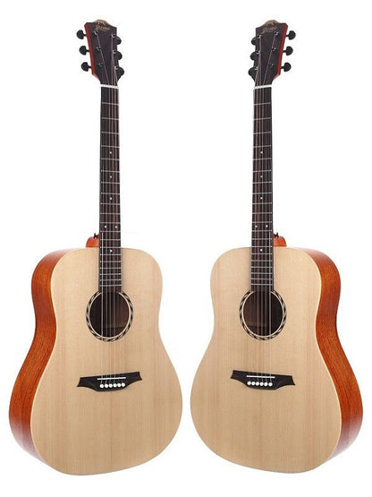 Bromo Tahoma Series Dreadnought Acoustic Guitar, Solid Spruce Top, Mahogany Back & Sides, Right Handed