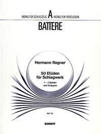Regner 50 Etudes for Percussion by Hermann Regner - Schott Music, 38 Pages