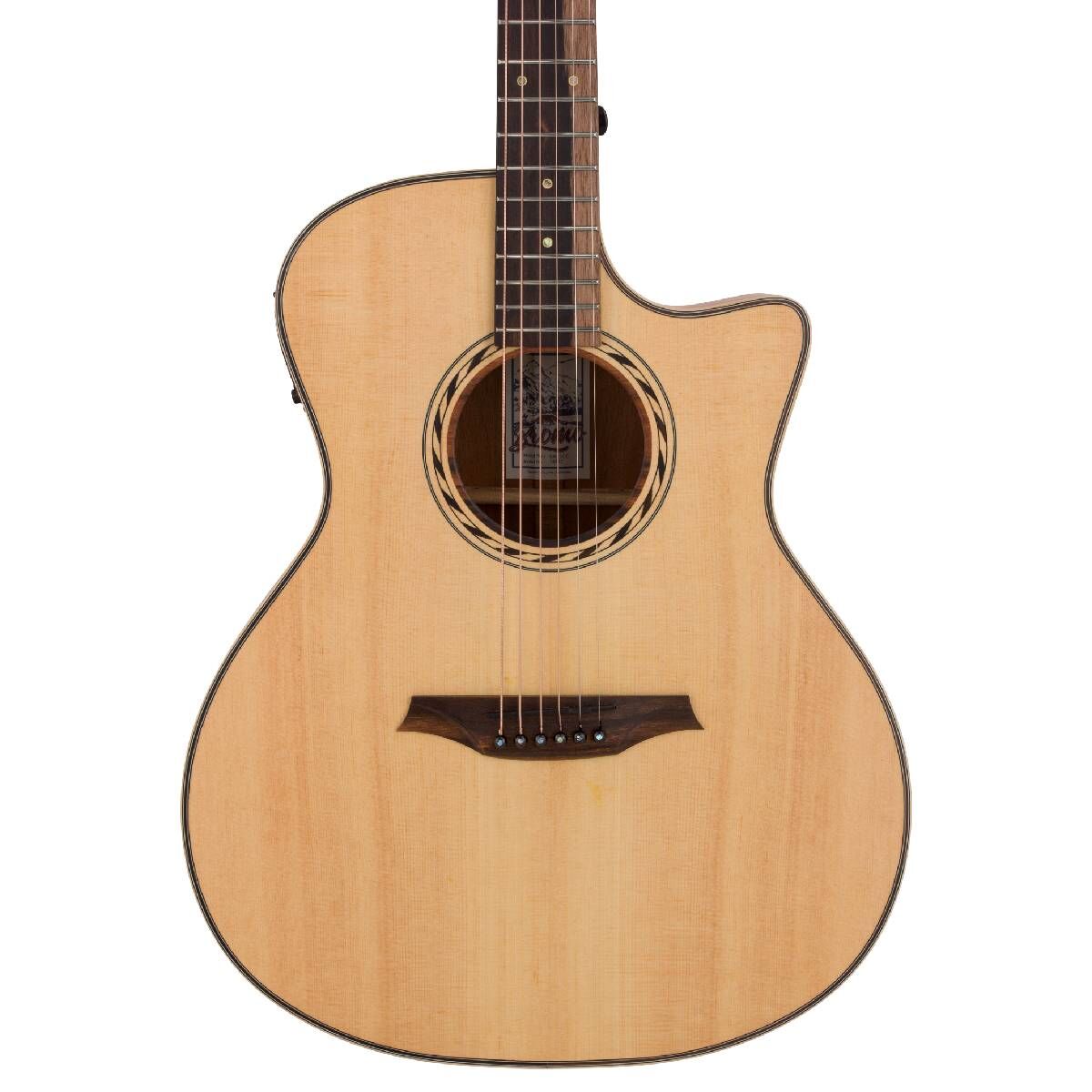 Bromo BAT2CE Tahoma Series Grand Auditorium Acoustic Guitar with Solid Spruce Top and Pickup — view 3