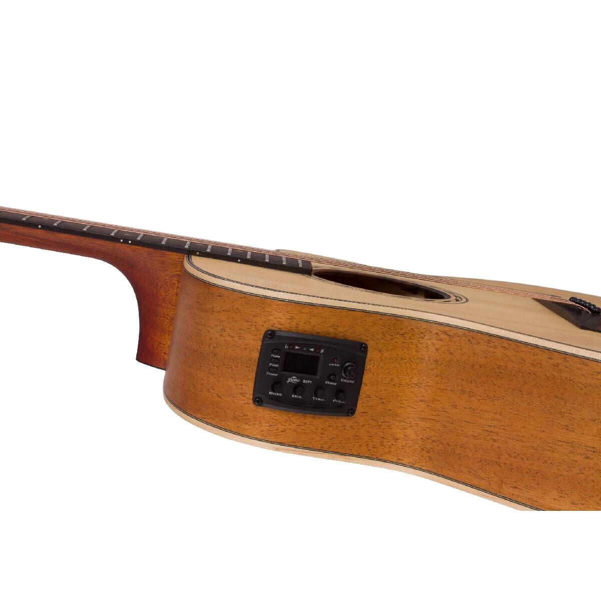 Bromo BAT2CE Tahoma Series Grand Auditorium Acoustic Guitar with Solid Spruce Top and Pickup — view 6