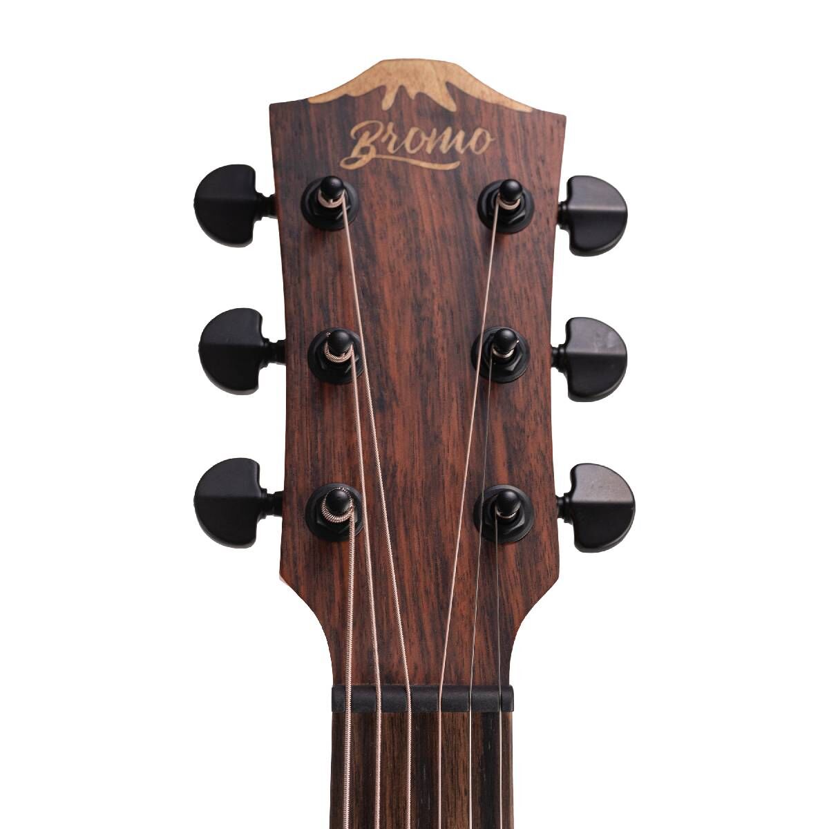 Bromo BAT2MCE Tahoma Grand Auditorium Acoustic Guitar with Solid Mahogany Top and Pickup — view 4