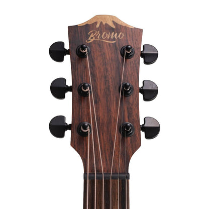 Bromo BAT2MCE Tahoma Grand Auditorium Acoustic Guitar with Solid Mahogany Top and Pickup — view 4