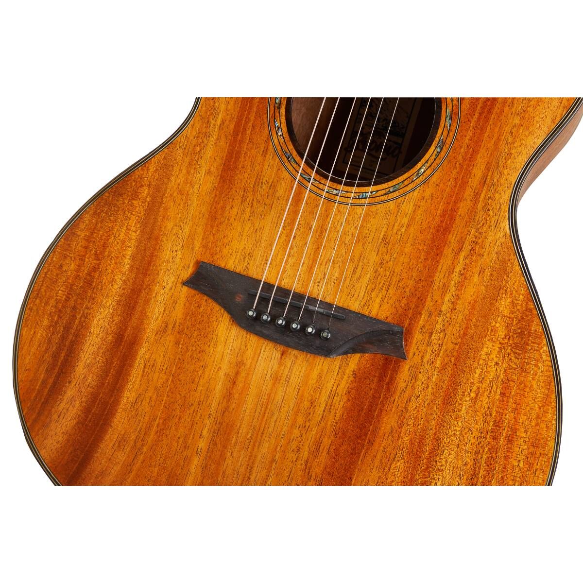 Bromo BAT2M Tahoma Series Grand Auditorium Acoustic Guitar with Solid Mahogany Top — view 5