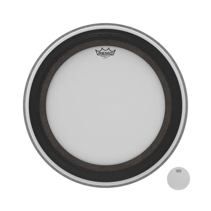 REMO White Coated Emperor SMT Coated Bass Drum Head, 20" — view 3
