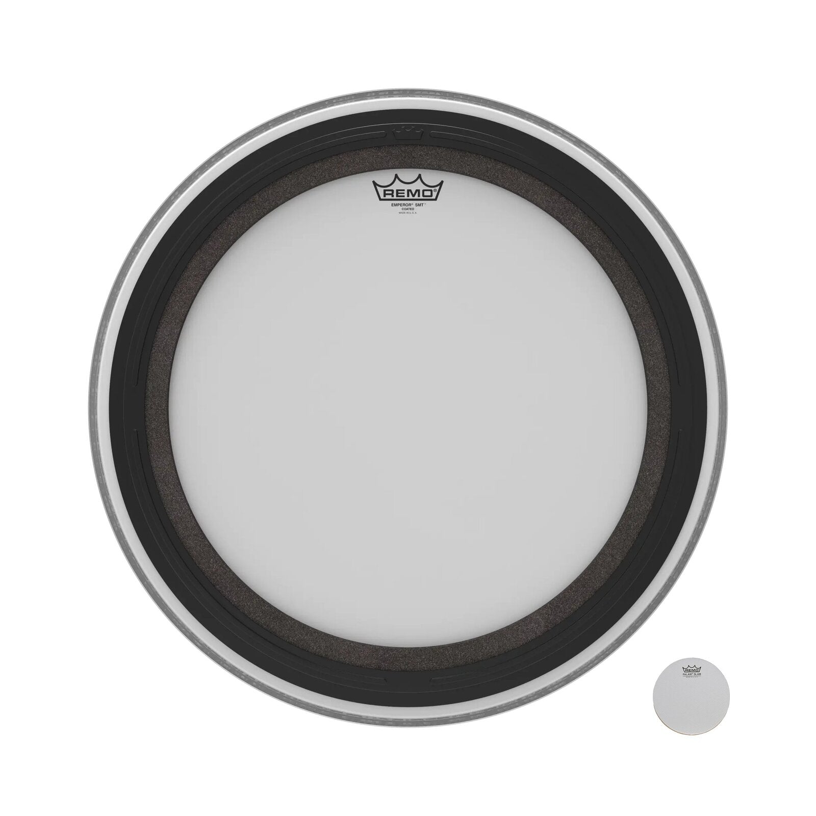 REMO White Coated Emperor SMT Coated Bass Drum Head, 22" — view 3