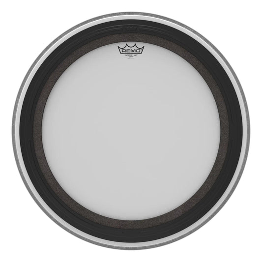 REMO White Coated Emperor SMT Coated Bass Drum Head, 22"