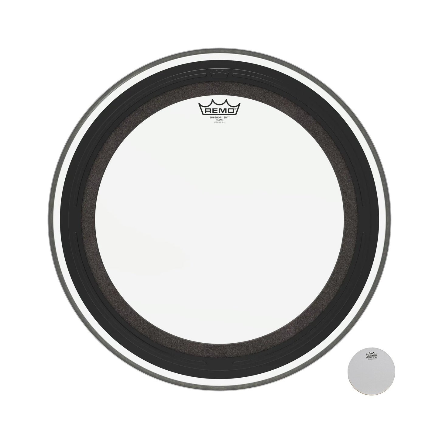 REMO Clear Emperor SMT Clear Bass Drum Head, 20" — view 3