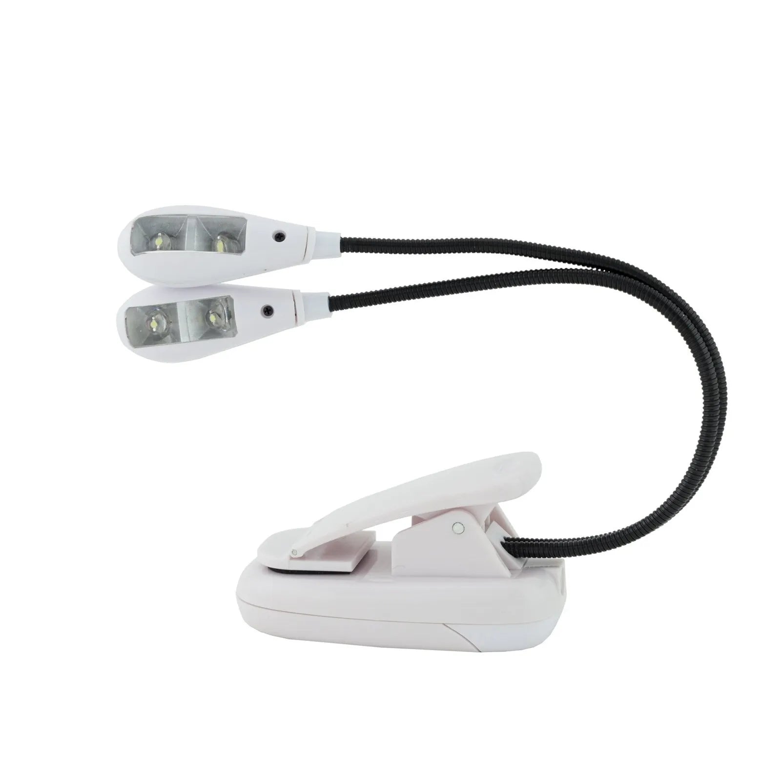 Big Band Twin LED Clip-On Light - USB/Battery Powered, Adjustable Flexi-Arms, Padded Clip