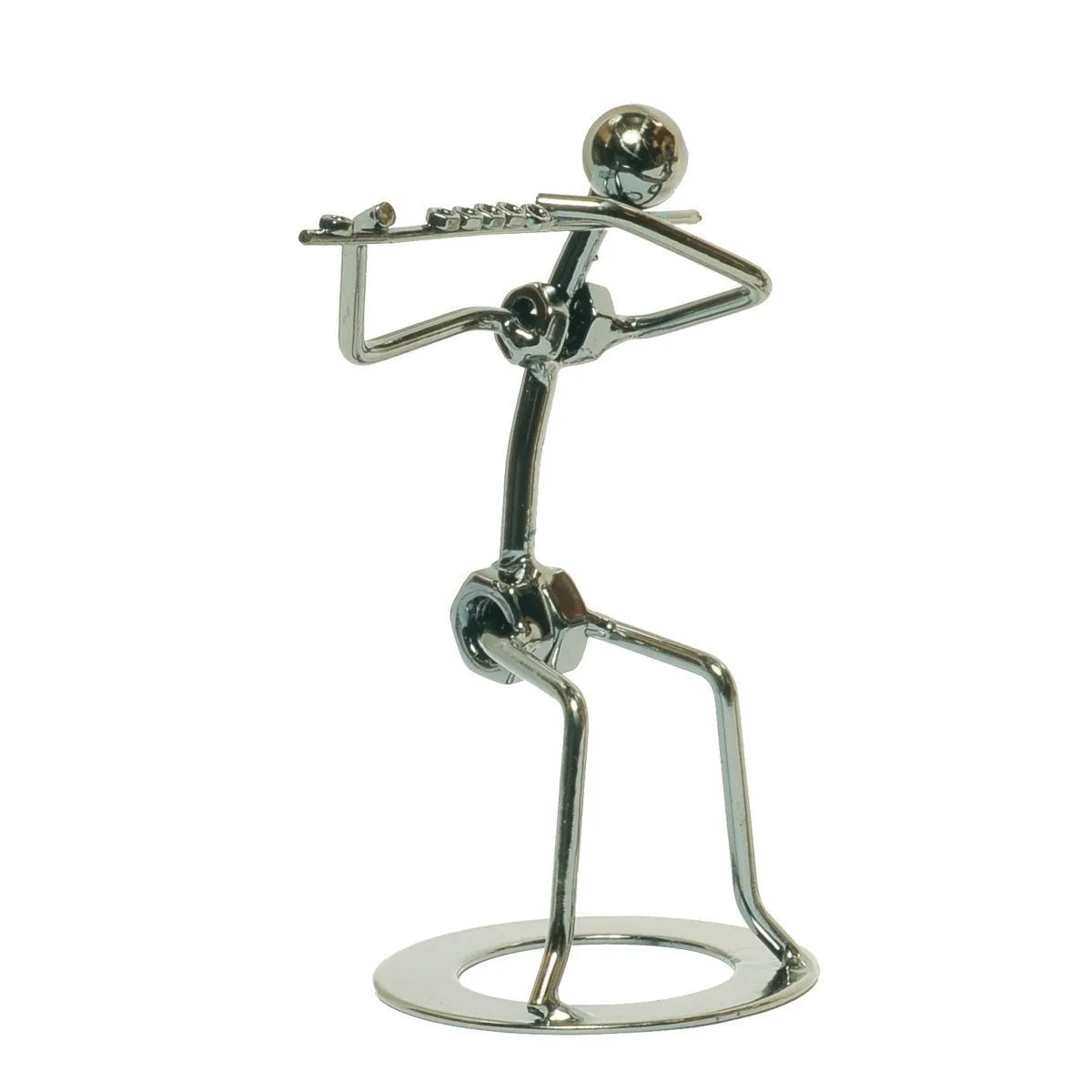 Big Band BBS-FL-CHR Chrome Flute Player Figurine