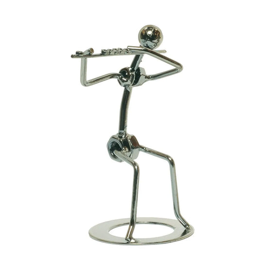 Big Band BBS-FL-CHR Chrome Flute Player Figurine