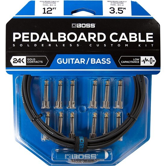 BOSS BCK-12 Pedalboard Cable Kit - 12 Connectors, 12ft Solderless Cable, Compact Design for Easy Assembly — view 7