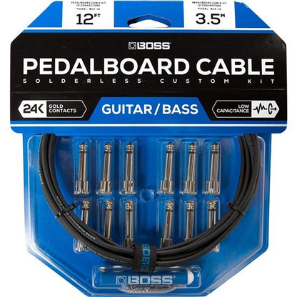 BOSS BCK-12 Pedalboard Cable Kit - 12 Connectors, 12ft Solderless Cable, Compact Design for Easy Assembly — view 7