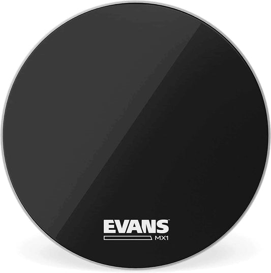 Evans 14 Inch Black Marching Bass Drum Head MX1