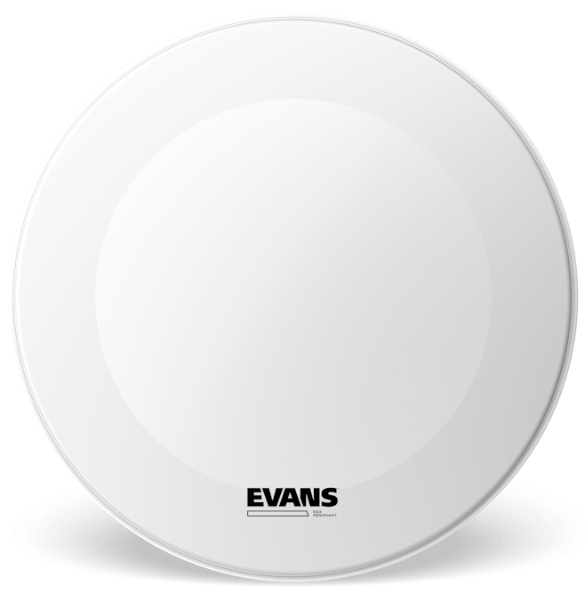 Evans 24 Inch White Coated Bass Drum Head No Port EQ3 Resonant