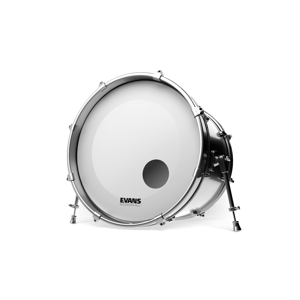26 Inch Evans EQ Resonant Coated White Bass Drum Head — view 2