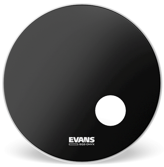 Evans 26 Inch EQ3 Resonant Bass Drum Head with Offset Microphone Port and Overtone Control Ring