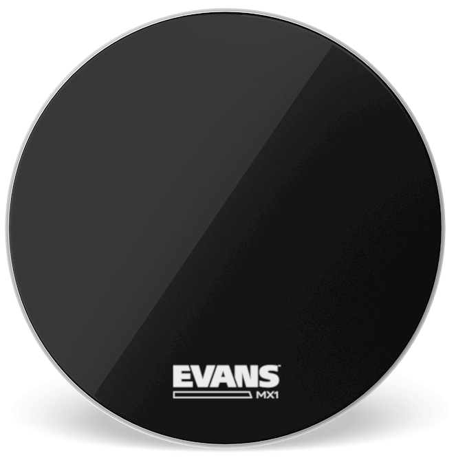 Evans 30 Inch Black Marching Bass Drum Head MX1