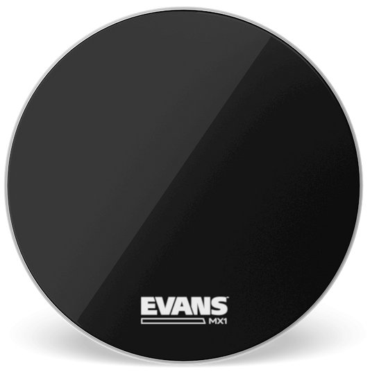 Evans 30 Inch Black Marching Bass Drum Head MX1