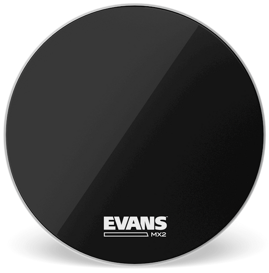 30 Inch Evans MX2 Black Marching Bass Drum Head