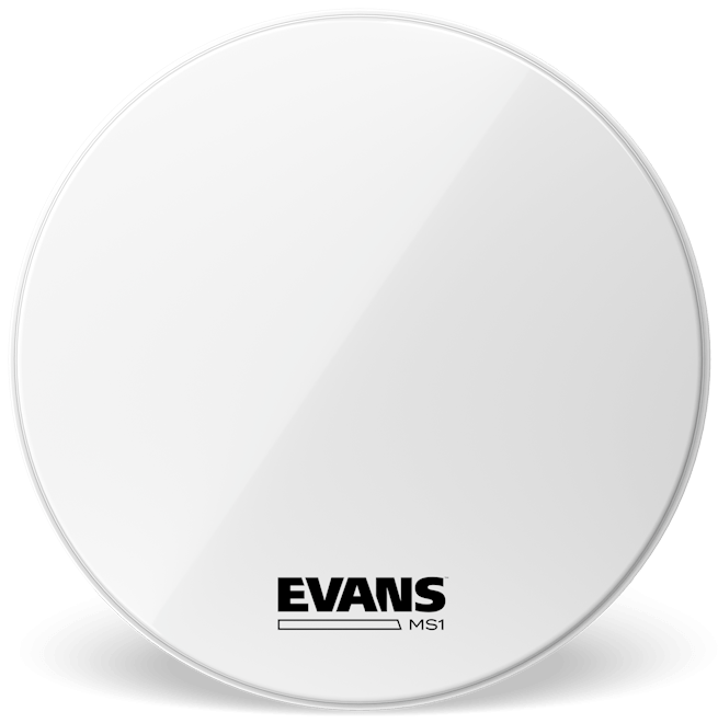 32 Inch Evans MS1 White Marching Bass Drum Head
