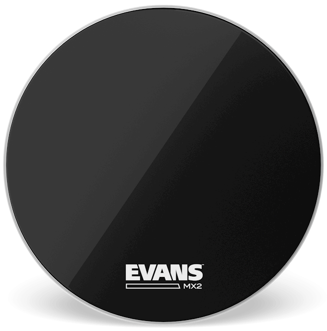 Evans 32 Inch Black Marching Bass Drum Head MX2