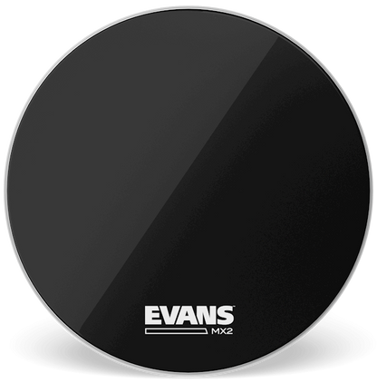 Evans 32 Inch Black Marching Bass Drum Head MX2
