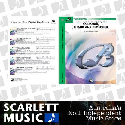 To Honour Thank and Remember Concert Band Sheet Music Grade 2 — view 2