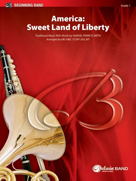 America Sweet Land of Liberty Concert Band Sheet Music Grade 1