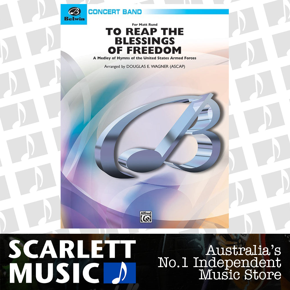 To Reap the Blessings of Freedom Concert Band Sheet Music Grade 3 by Douglas Wagner — view 2