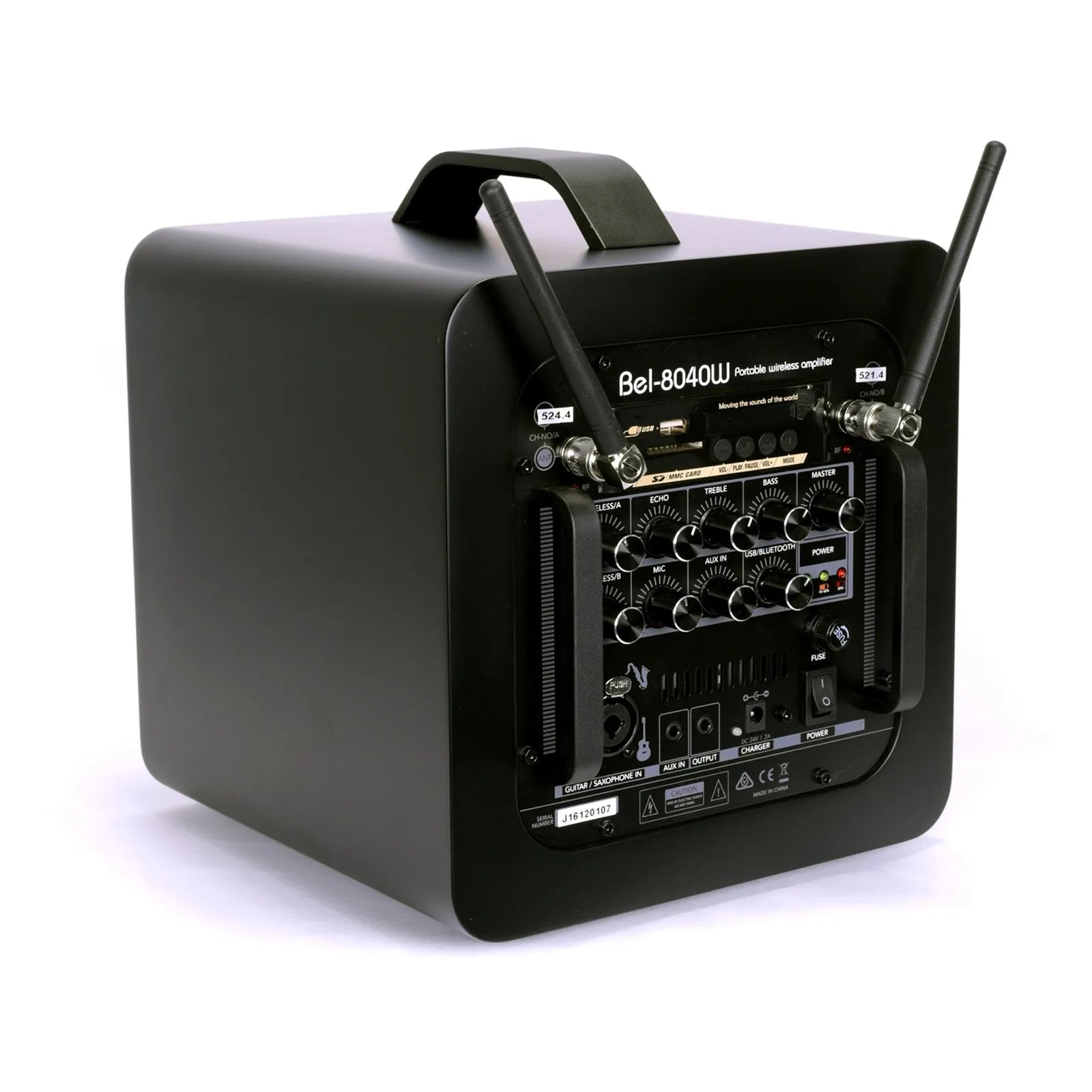 Belcat 8040W Compact 40 Watt Two-Channel Rechargeable Wireless PA System with Bluetooth and USB — view 2