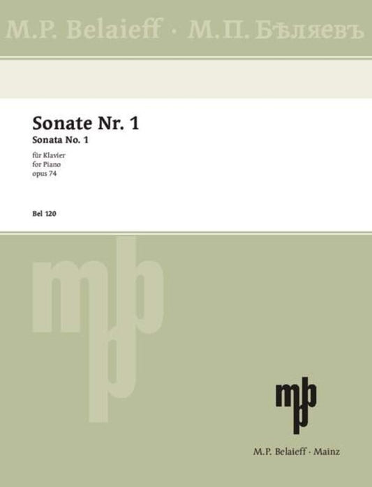 Glazunov - Sonata No 1 B Flat Minor Op 74 Piano (Softcover Book)