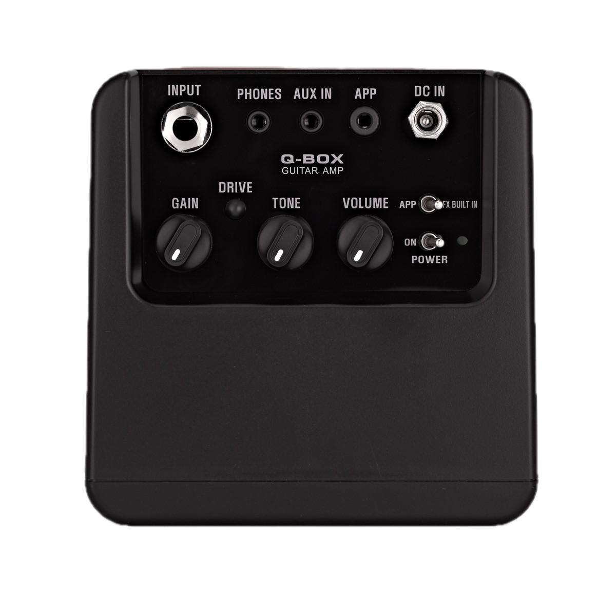 Belcat Q-Box Portable Guitar Amplifier with 3" Hi-Fi Speaker, Aux Input, Headphone Output, Clean & Drive Modes, Battery or DC Powered — view 3
