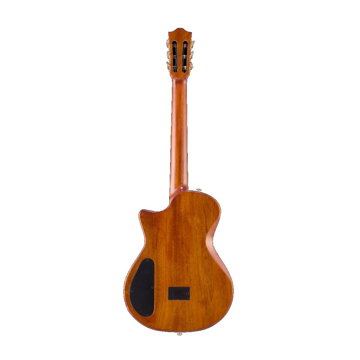 Bromo BEN2C Fusion Craft Classical Nylon Guitar with Pickup & Cutaway, Solid Spruce Top, Mahogany Body, Ergonomic Design, Dual Pickup System — view 2