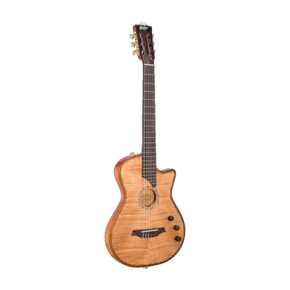 Bromo BEN2C Fusion Craft Classical Nylon Guitar with Pickup & Cutaway, Solid Spruce Top, Mahogany Body, Ergonomic Design, Dual Pickup System — view 3