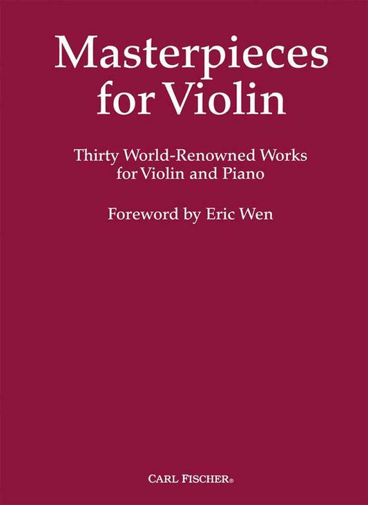 Masterpieces For Violin 30 Works For Violin/Piano Softcover Book (Violin)
