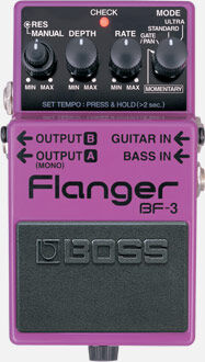 BOSS BF-3 Flanger Pedal - Advanced Stereo Flanging with Ultra & Gate/Pan Modes