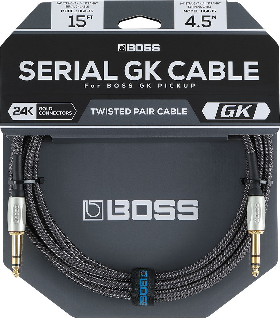BOSS BGK-15 15ft TRS GK Cable for GK-5/GK-5B Pickups - Premium Serial GK Digital Interface Connection — view 3