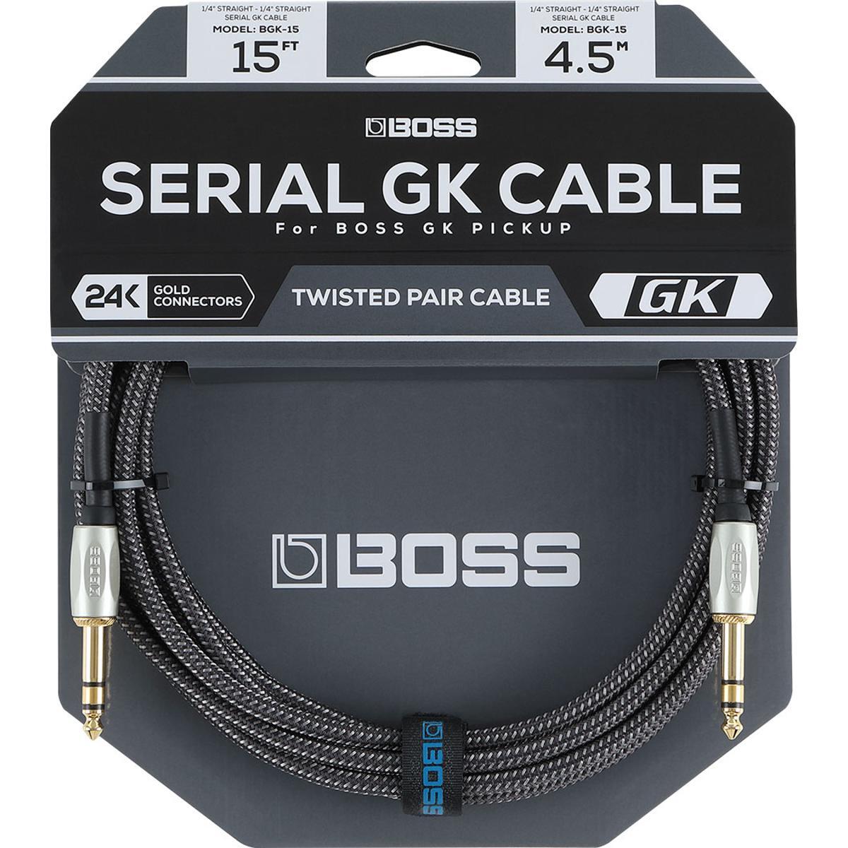 BOSS BGK-15 15ft TRS GK Cable for GK-5/GK-5B Pickups - Premium Serial GK Digital Interface Connection — view 5