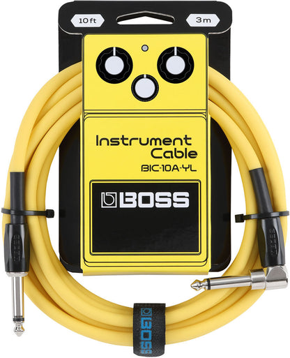 BOSS BIC-10A-OR 10ft Instrument Cable - Orange, Straight to Right-Angle 1/4" Connectors, Tone-Preserving Quality — view 4