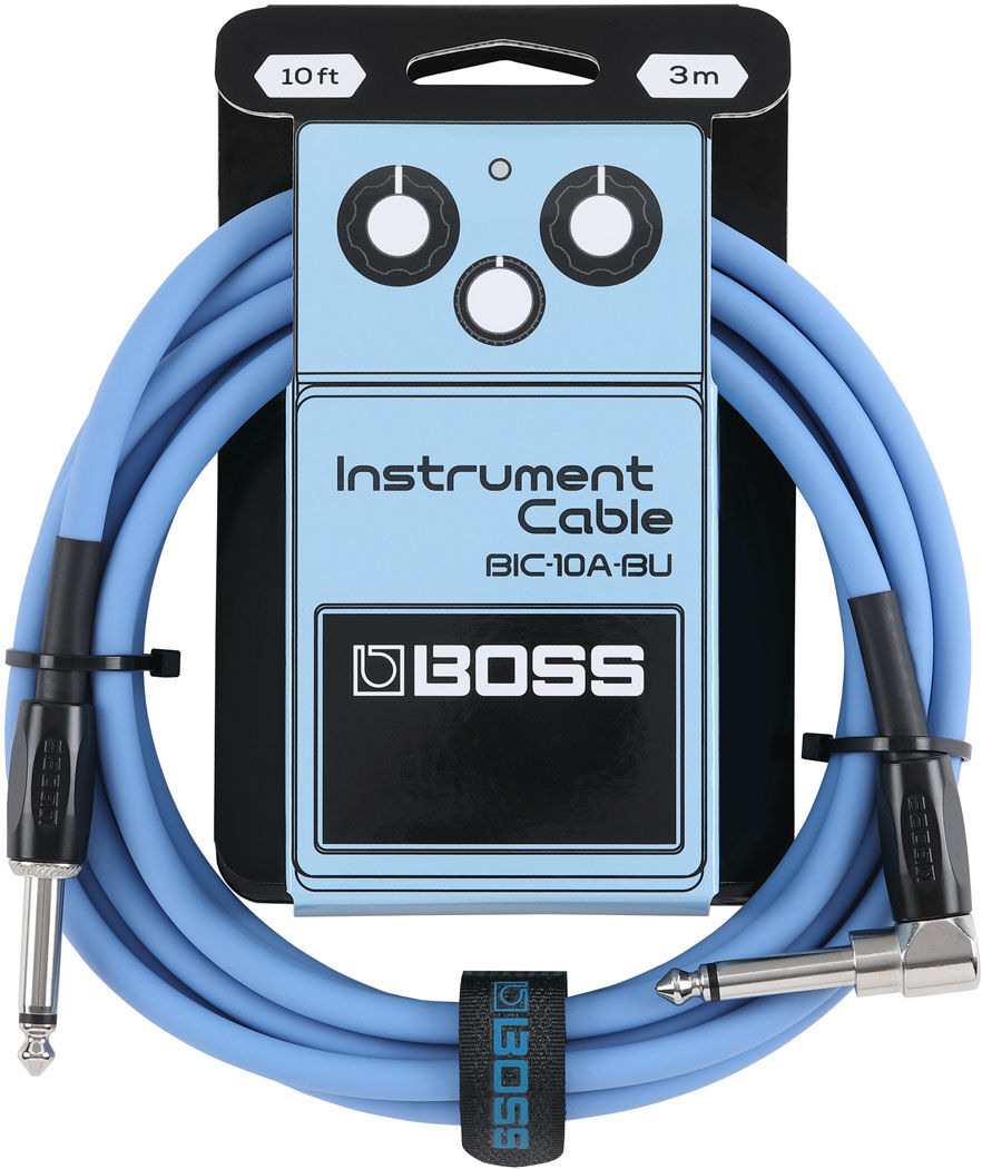 BOSS BIC-10A-OR 10ft Instrument Cable - Orange, Straight to Right-Angle 1/4" Connectors, Tone-Preserving Quality — view 6