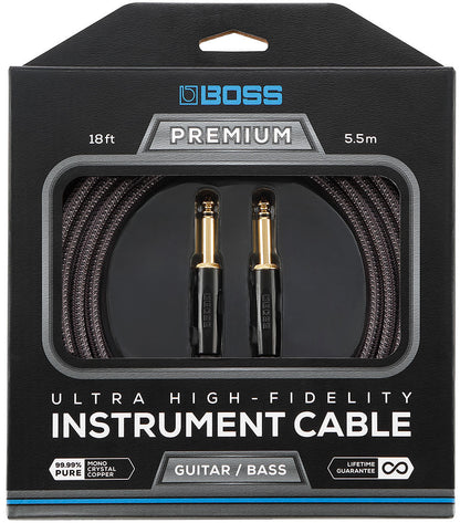 BOSS BIC-P10 Premium 10ft Instrument Cable - High-Fidelity 1/4-Inch SS Connectors, Superior Tone for Guitar & Bass — view 3