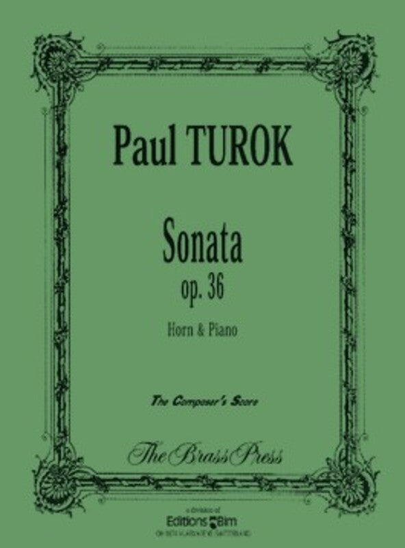 Sonata Op 36 French Horn Piano Book
