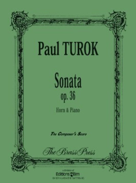 Sonata Op 36 French Horn Piano Book
