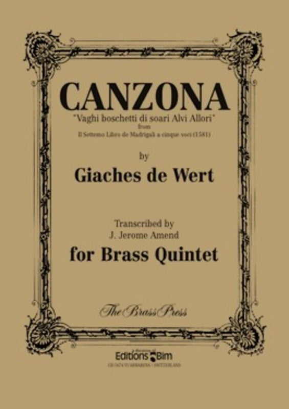 Canzona For Brass Quintet Book