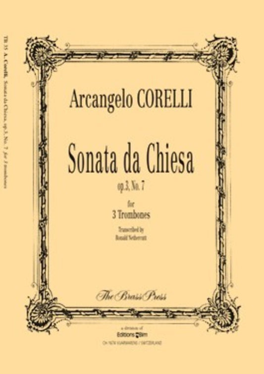 Sonata Da Chiesa Op 3 No 7 Trombone Trio Book
