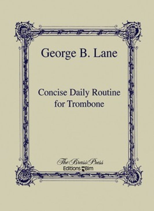 Concise Daily Routine For Trombone Book