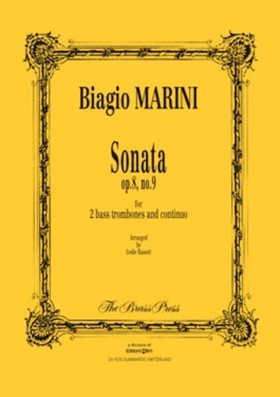 Sonata Op 8 No 9 For 2 Bass Trombones Book